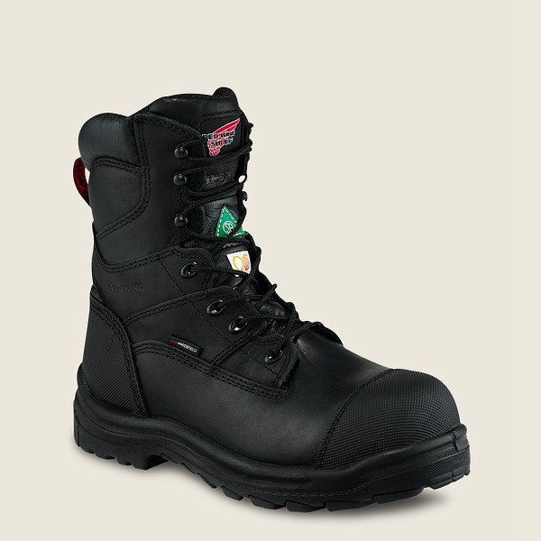 Red Wing Safety Bot Erkek - King Toe® - 8-Inch Waterproof Csa Toe - Siyah - 90IGXJZRO